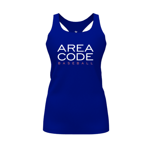 [CUS-DFW-RCBK-PER-RYL-FYS-LOGO2] Racerback Tank Top (Female Youth S, Royal, Logo 2)