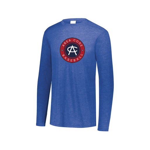 [3075.U55.XS-LOGO1] Decker Men's Tri-Blend T-Shirt - Long Sleeve (Adult XS, Royal, Logo 1)