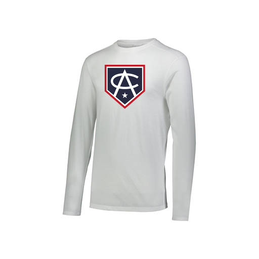 [3076.005.S-LOGO3] Youth LS Ultra-blend T-Shirt (Youth S, White, Logo 3)