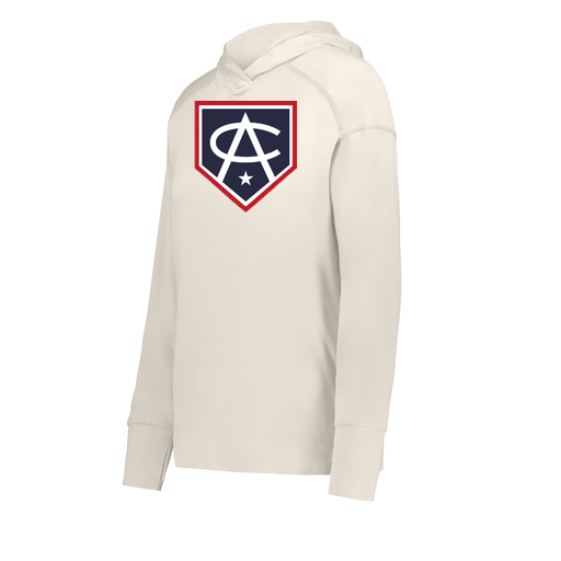 [222798-WHT-FAXS-LOGO3] Ladies Ventura Thin Knit Hoodie (Female Adult XS, White, Logo 3)