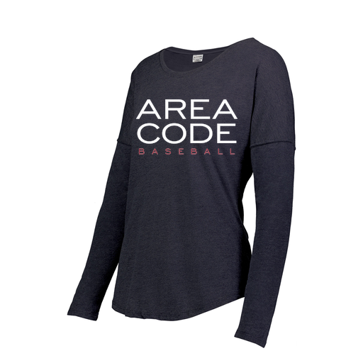 [FTLCUBNV-FAXS-LOGO2] Decker Women's Tri-Blend T-Shirt - Long Sleeve (Female Adult XS, Navy, Logo 2)